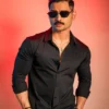classic premium plain black shirt