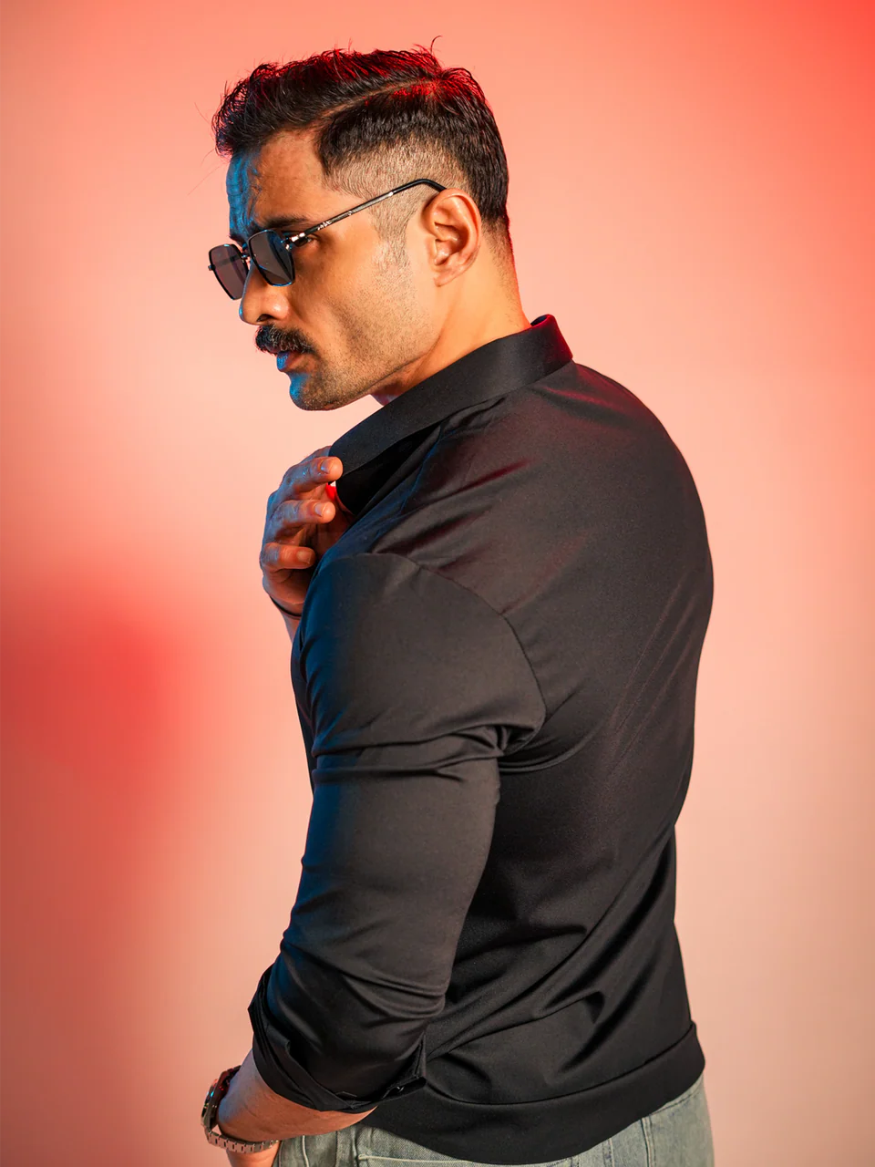 classic premium plain black shirt