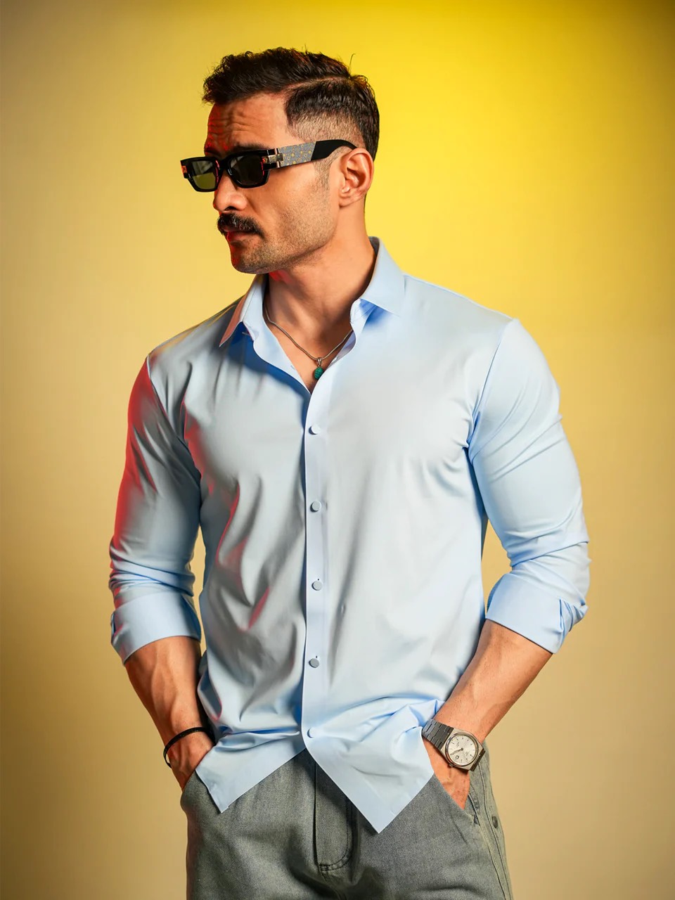 classic premium plain black shirt